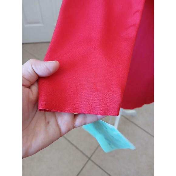 P.J. KLEIN Women's Dress Red Long Sleeve Round Neck 9/10 Office Career - Picture 7 of 16